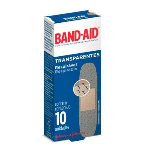 Curativo Band-aid Transparente Johnson's 10 Unidades