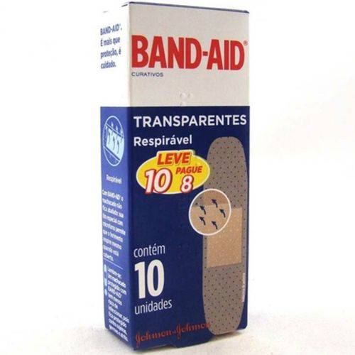 Curativo Transparente Band Aid Transparente L10p8