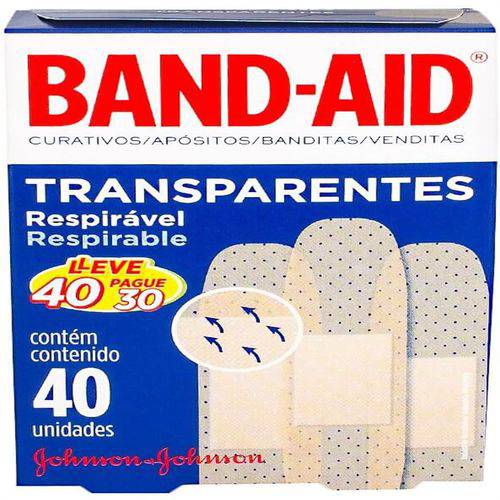Curativo Transparente Band Aid Transparente L40p30
