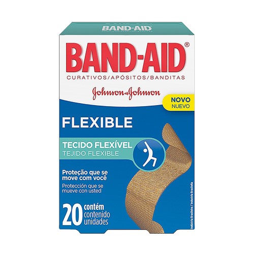 Curativos Band Aid Johnson & Johnson Flexible com 20 Unidades