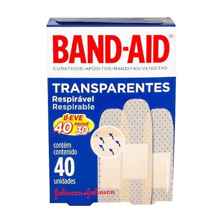 Curativos Band Aid Johnson Transparentes Leve 40 Pague 30