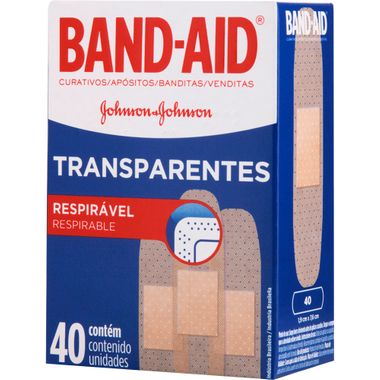 Curativos Band-Aid Transparente 40 Unidades