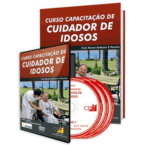 Curso Capacitação de Cuidador de Idosos em Livro e DVD