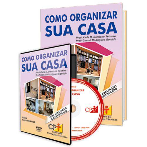 Curso Como Organizar Sua Casa em Livro e DVD