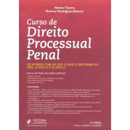 Curso de Direito Processual Penal - 6ª Ed. 2011
