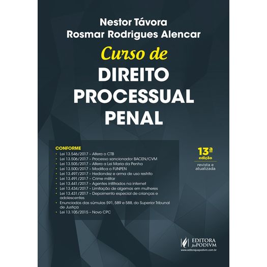 Curso de Direito Processual Penal - Juspodivm - 13 Ed