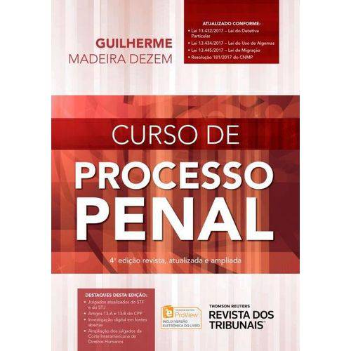 Curso de Processo Penal - 4ª Ed. 2018
