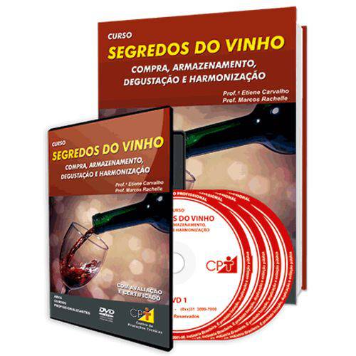 Curso Segredos do Vinho - Compra, Armazenamento, Degustação e Harmonização em Livro e DVD