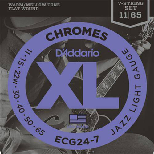 D'addario - Encordoamento Chromes Flat para Guitarra Ecg24