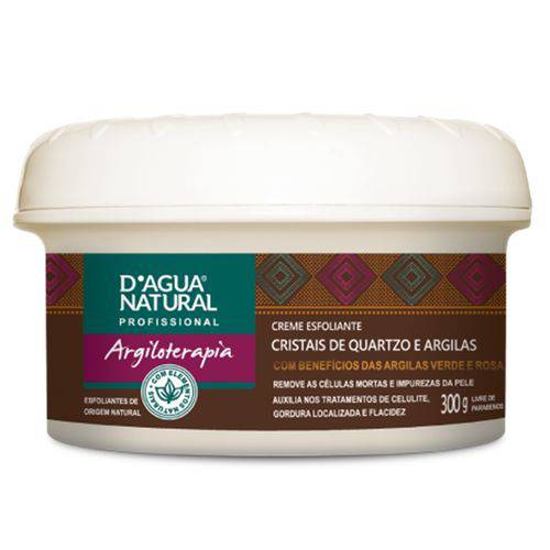 Dagua Natural Creme Esfoliante Argiloterapia Esfoliante Cristais de Quartzo e Argilas 300gr