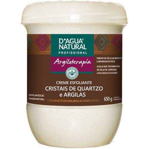 Dagua Natural Creme Esfoliante Argiloterapia Esfoliante Cristais de Quartzo e Argilas 650gr
