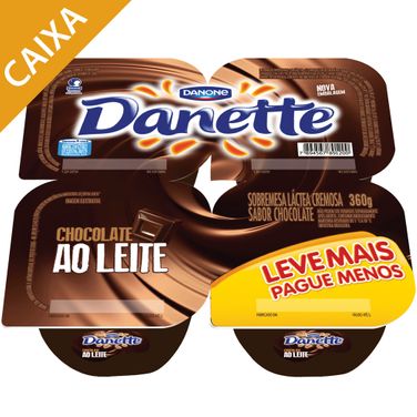 Danette Sobremesa 360g X4 (caixa 12 Unidades) Chocolate ao Leite