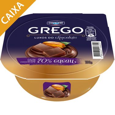 Danone Grego 100g Luxos do Chocolate (caixa 24 Unidades) 70% Cacau