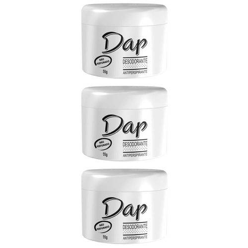 Dap S/ Perfume Desodorante Creme 55g (kit C/03)