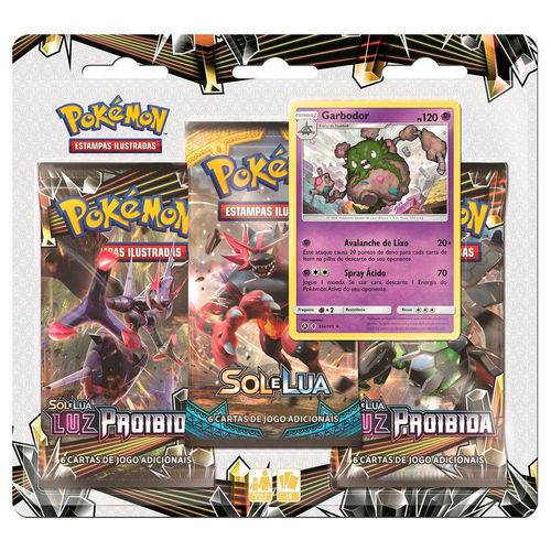 Deck Pokémon Triple Pack - Sol e Lua - Luz Proibida - Garbodor - Copag