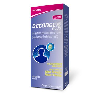 Decongex Plus Aché 12 Comprimidos Revestidos de Liberação Programada