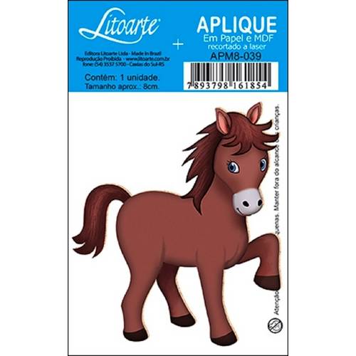 Decoupage Aplique em Papel e Mdf Cavalo Apm8-039 - Litoarte