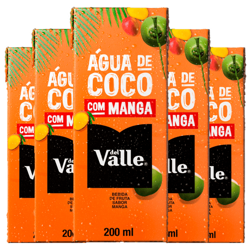 Del Valle Água de Coco com Manga 200ml ( Pack 6 Unidades)
