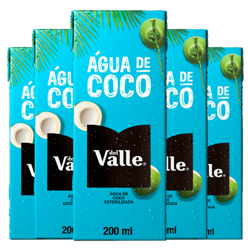 Del Valle Água de Coco Natural - 200 Ml (pack 6 Unidades)