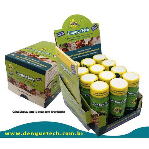 DengueTech Inseticida Biológico Display 12x10 Mini Tabletes
