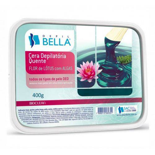 Depil Bella Cera Depilatória Flor de Lotus com Algas 400g