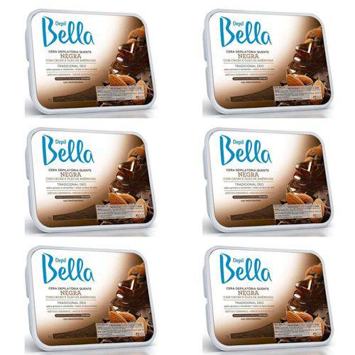Depil Bella Cera Depilatória Negra 1kg (kit C/06)