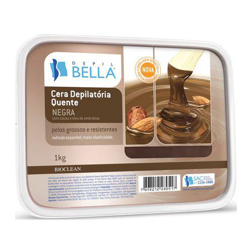 Depil Bella Cera Depilatória Quente Negra 1kg - Depil Bella