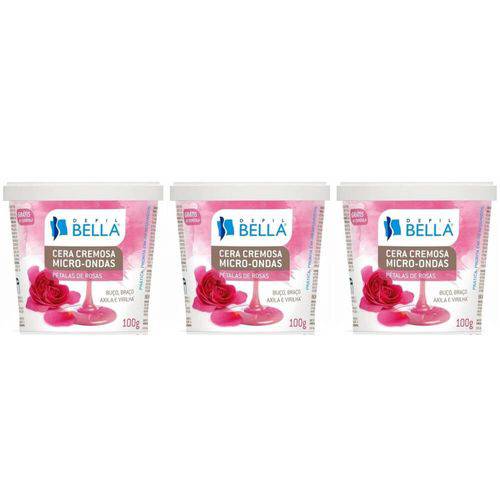 Depil Bella Pétalas Rosas Cera P/ Microondas 100g (kit C/03)