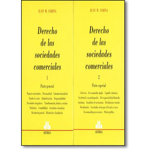 Derecho de Las Sociedades Comerciales - 2 Volumes