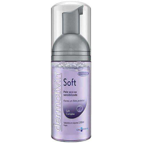 Dermotivin Soft Sabonete em Espuma Facial Pele Seca ou Sensível 130ml