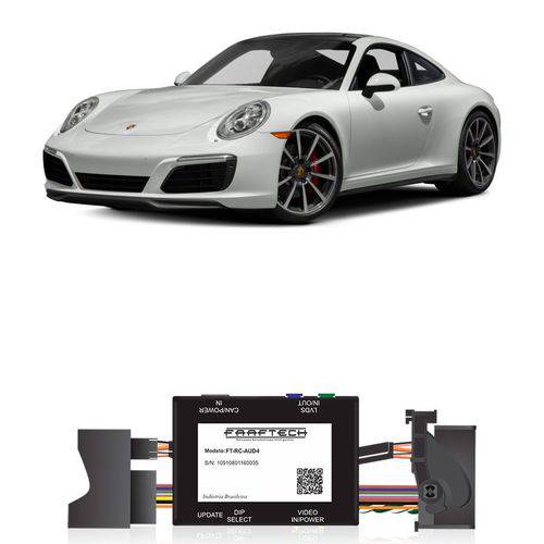 Desbloqueio de Câmera Porsche 911 2017 a 2018 com PCM 4.0 FT RC AUD4