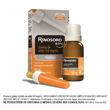 Descongestionante Nasal Rinosoro Farmasa 30ml Solução Nasal