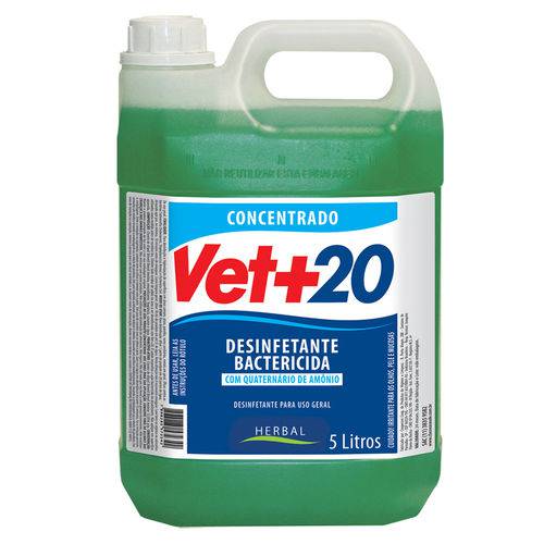 Desinfetante Bactericida Vet+ 20 Concentrado - 5L