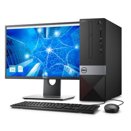 Desktop Dell Vostro VST-3470-A10M 8ª Geração Intel Core I3 4GB 1TB Windows 10 Pro TPM 2.0 Monitor
