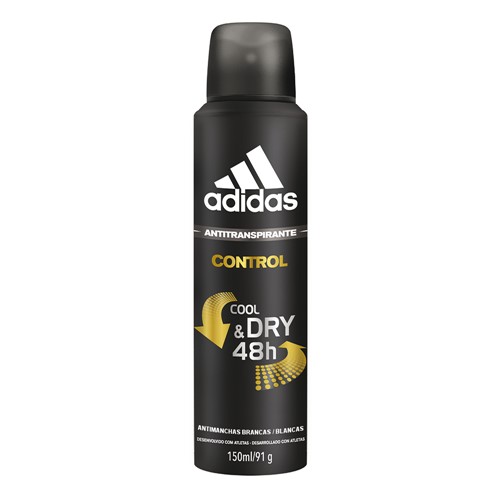 Desodorante Adidas Control Aerosol Antitranspirante 48h com 150ml