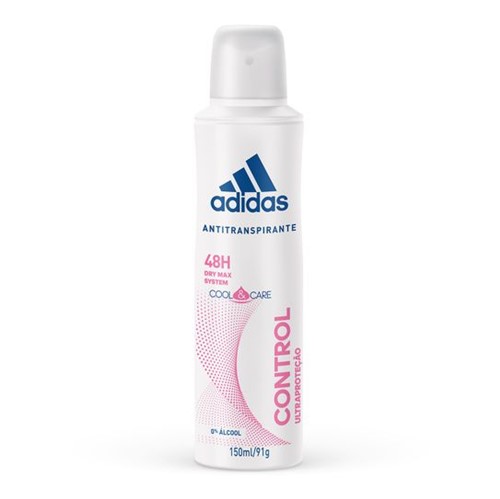 Desodorante Adidas Control Cool & Care 48h Feminino Aerosol 91g