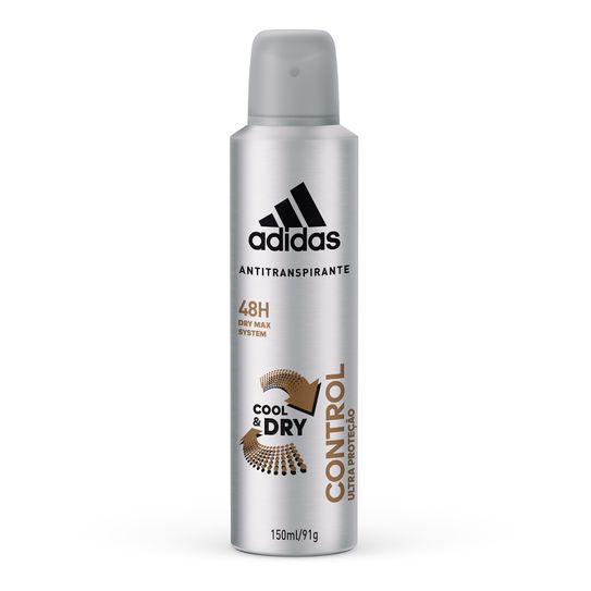Desodorante Adidas Control Cool & Dry 48h Masculino Aerosol 91g