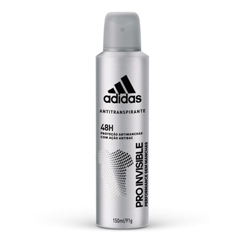 Desodorante Adidas Pro Invisible 48h Masculino Aerosol 150ml