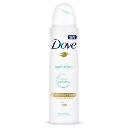 Desodorante Aerosol Antitranspirante Dove Sensitive Sem Perfume 150ml