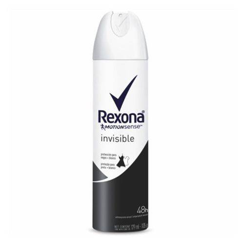 Desodorante Aerosol Feminino Invisible 150ml Unid - Rexona