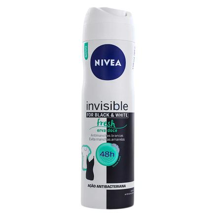 Desodorante Aerosol Nivea Invisible For Black & White Fresh Erva Doce 150ml