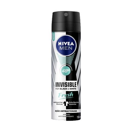 Desodorante Aerosol Nivea Men Invisible For Black & White Fresh 150ml
