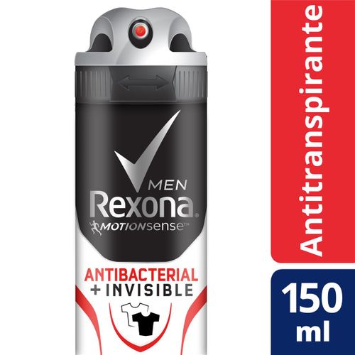 Desodorante Aerosol Rexona Antibacterial Invisible Masculino 150ml