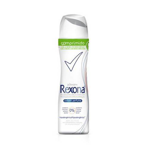 Desodorante Aerosol Rexona Sem Perfume Feminino Comprimido com 85 Ml