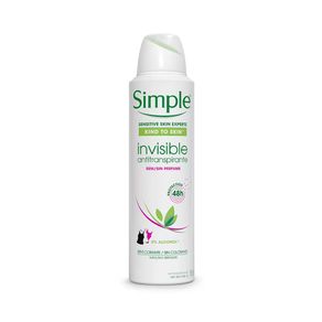 Desodorante Aerosol Simple Invisible 89g