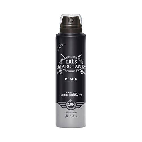 Desodorante Aerosol Très Marchand 48H - Black150ml