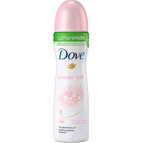 Desodorante Antitranspirante Aerosol Dove Powder Soft Comprimido 85ml