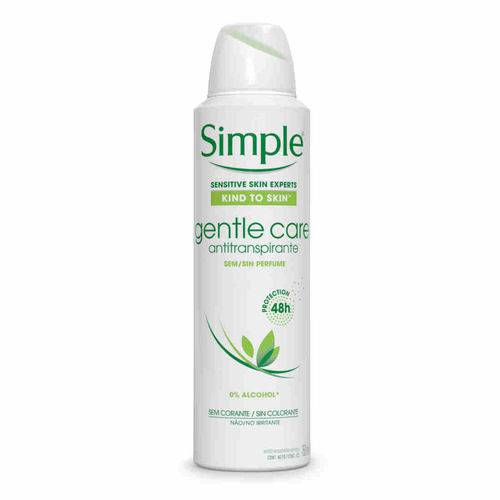 Desodorante Antitranspirante Aerosol Gentle Care Simple Feminino 150ml