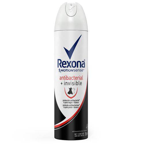 Desodorante Antitranspirante Aerosol Rexona Women Antibacterial Invisible 150ml