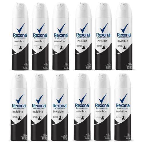Desodorante Antitranspirante Aerosol Rexona Women Invisible 150ml 12und